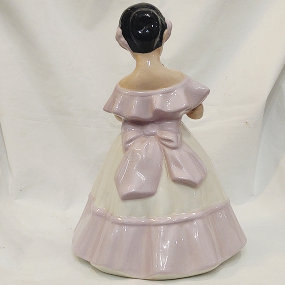 Vintage Artisan Signed Large Porcelain Girl Figurine - Picture 4 of 8